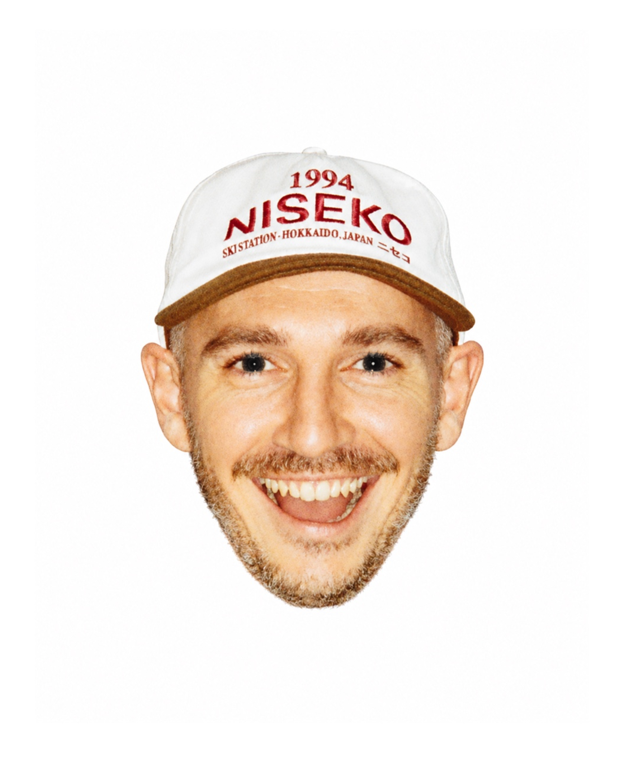 VISIT Niseko winter cap, worn portrait